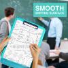 imageSooez Clipboard with Storage High Capacity Nursing Clip Board 85 x 11 with Pen Holder ampamp Low Profile Clip Plastic Clipboards Case Box Teacher Must Haves School Office SuppliesLetter Size A4Turquoise