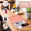 imageSooez Clipboard with Storage High Capacity Nursing Clip Board 85 x 11 with Pen Holder ampamp Low Profile Clip Plastic Clipboards Case Box Teacher Must Haves School Office SuppliesLetter Size A4Peach Pink