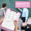 imageSooez Clipboard with Storage High Capacity Nursing Clip Board 85 x 11 with Pen Holder ampamp Low Profile Clip Plastic Clipboards Case Box Teacher Must Haves School Office SuppliesLetter Size A4Baby Pink