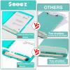 imageSooez Clipboard with Storage High Capacity Nursing Clip Board 85 x 11 with Pen Holder ampamp Low Profile Clip Plastic Clipboards Case Box Teacher Must Haves School Office SuppliesLetter Size A4Turquoise