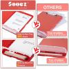 imageSooez Clipboard with Storage High Capacity Nursing Clip Board 85 x 11 with Pen Holder ampamp Low Profile Clip Plastic Clipboards Case Box Teacher Must Haves School Office SuppliesLetter Size A4Red