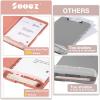 imageSooez Clipboard with Storage High Capacity Nursing Clip Board 85 x 11 with Pen Holder ampamp Low Profile Clip Plastic Clipboards Case Box Teacher Must Haves School Office SuppliesLetter Size A4Peach Pink