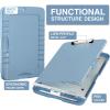 imageSooez Clipboard with Storage High Capacity Nursing Clip Board 85 x 11 with Pen Holder ampamp Low Profile Clip Plastic Clipboards Case Box Teacher Must Haves School Office SuppliesLetter Size A4Haze Blue