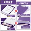 imageSooez Clipboard with Storage High Capacity Nursing Clip Board 85 x 11 with Pen Holder ampamp Low Profile Clip Plastic Clipboards Case Box Teacher Must Haves School Office SuppliesLetter Size A4Dark Purple