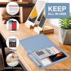imageSooez Clipboard with Storage High Capacity Nursing Clip Board 85 x 11 with Pen Holder ampamp Low Profile Clip Plastic Clipboards Case Box Teacher Must Haves School Office SuppliesLetter Size A4Haze Blue