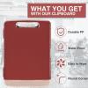 imageSooez Clipboard with Storage High Capacity Nursing Clip Board 85 x 11 with Pen Holder ampamp Low Profile Clip Plastic Clipboards Case Box Teacher Must Haves School Office SuppliesLetter Size A4Claret