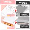 imageSooez Clipboard with Storage High Capacity Nursing Clip Board 85 x 11 with Pen Holder ampamp Low Profile Clip Plastic Clipboards Case Box Teacher Must Haves School Office SuppliesLetter Size A4Glitter Pink