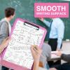 imageSooez Clipboard with Storage High Capacity Nursing Clip Board 85 x 11 with Pen Holder ampamp Low Profile Clip Plastic Clipboards Case Box Teacher Must Haves School Office SuppliesLetter Size A4Rose Pink