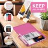 imageSooez Clipboard with Storage High Capacity Nursing Clip Board 85 x 11 with Pen Holder ampamp Low Profile Clip Plastic Clipboards Case Box Teacher Must Haves School Office SuppliesLetter Size A4Rose Pink