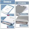 imageSooez Clipboard with Storage High Capacity Nursing Clip Board 85 x 11 with Pen Holder ampamp Low Profile Clip Plastic Clipboards Case Box Teacher Must Haves School Office SuppliesLetter Size A4Haze Blue