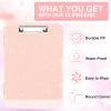 imageSooez Clipboard with Storage High Capacity Nursing Clip Board 85 x 11 with Pen Holder ampamp Low Profile Clip Plastic Clipboards Case Box Teacher Must Haves School Office SuppliesLetter Size A4Glitter Pink