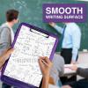 imageSooez Clipboard with Storage High Capacity Nursing Clip Board 85 x 11 with Pen Holder ampamp Low Profile Clip Plastic Clipboards Case Box Teacher Must Haves School Office SuppliesLetter Size A4Dark Purple