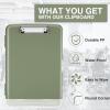 imageSooez Clipboard with Storage High Capacity Nursing Clip Board 85 x 11 with Pen Holder ampamp Low Profile Clip Plastic Clipboards Case Box Teacher Must Haves School Office SuppliesLetter Size A4Sage Green