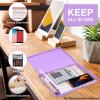 imageSooez Clipboard with Storage High Capacity Nursing Clip Board 85 x 11 with Pen Holder ampamp Low Profile Clip Plastic Clipboards Case Box Teacher Must Haves School Office SuppliesLetter Size A4Lavender Purple
