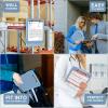 imageSooez Clipboard with Storage High Capacity Nursing Clip Board 85 x 11 with Pen Holder ampamp Low Profile Clip Plastic Clipboards Case Box Teacher Must Haves School Office SuppliesLetter Size A4Haze Blue