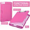 imageSooez Clipboard with Storage High Capacity Nursing Clip Board 85 x 11 with Pen Holder ampamp Low Profile Clip Plastic Clipboards Case Box Teacher Must Haves School Office SuppliesLetter Size A4Rose Pink