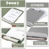 imageSooez Clipboard with Storage High Capacity Nursing Clip Board 85 x 11 with Pen Holder ampamp Low Profile Clip Plastic Clipboards Case Box Teacher Must Haves School Office SuppliesLetter Size A4Sage Green