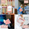 imageSooez Clipboard with Storage High Capacity Nursing Clip Board 85 x 11 with Pen Holder ampamp Low Profile Clip Plastic Clipboards Case Box Teacher Must Haves School Office SuppliesLetter Size A4Peach Pink
