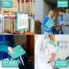 imageSooez Clipboard with Storage Plastic Storage Clipboard with Low Profile Clip Heavy Duty Nursing Clipboards Foldable Coaches Clipboard Case for Work Kids Teacher Must Haves Office School SuppliesAturquoise