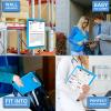 imageSooez Clipboard with Storage Plastic Storage Clipboard with Low Profile Clip Heavy Duty Nursing Clipboards Foldable Coaches Clipboard Case for Work Kids Teacher Must Haves Office School SuppliesAblue
