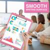 imageSooez Clipboard with Storage Plastic Storage Clipboard with Low Profile Clip Heavy Duty Nursing Clipboards Foldable Coaches Clipboard Case for Work Kids Teacher Must Haves Office School SuppliesBglitter Rose Pink