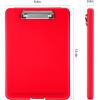imageSooez Clipboard with Storage Plastic Storage Clipboard with Low Profile Clip Heavy Duty Nursing Clipboards Foldable Coaches Clipboard Case for Work Kids Teacher Must Haves Office School SuppliesAred