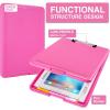 imageSooez Clipboard with Storage Plastic Storage Clipboard with Low Profile Clip Heavy Duty Nursing Clipboards Foldable Coaches Clipboard Case for Work Kids Teacher Must Haves Office School SuppliesArose Pink