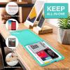 imageSooez Clipboard with Storage Plastic Storage Clipboard with Low Profile Clip Heavy Duty Nursing Clipboards Foldable Coaches Clipboard Case for Work Kids Teacher Must Haves Office School SuppliesAturquoise