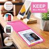 imageSooez Clipboard with Storage Plastic Storage Clipboard with Low Profile Clip Heavy Duty Nursing Clipboards Foldable Coaches Clipboard Case for Work Kids Teacher Must Haves Office School SuppliesArose Pink