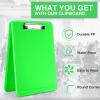 imageSooez Clipboard with Storage Plastic Storage Clipboard with Low Profile Clip Heavy Duty Nursing Clipboards Foldable Coaches Clipboard Case for Work Kids Teacher Must Haves Office School SuppliesAgreen