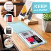 imageSooez Clipboard with Storage Plastic Storage Clipboard with Low Profile Clip Heavy Duty Nursing Clipboards Foldable Coaches Clipboard Case for Work Kids Teacher Must Haves Office School SuppliesAhaze Blue