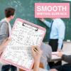 imageSooez Clipboard with Storage Plastic Storage Clipboard with Low Profile Clip Heavy Duty Nursing Clipboards Foldable Coaches Clipboard Case for Work Kids Teacher Must Haves Office School SuppliesAlight Pink