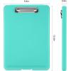 imageSooez Clipboard with Storage Plastic Storage Clipboard with Low Profile Clip Heavy Duty Nursing Clipboards Foldable Coaches Clipboard Case for Work Kids Teacher Must Haves Office School SuppliesAturquoise
