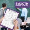 imageSooez Clipboard with Storage Plastic Storage Clipboard with Low Profile Clip Heavy Duty Nursing Clipboards Foldable Coaches Clipboard Case for Work Kids Teacher Must Haves Office School SuppliesPurple