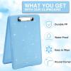 imageSooez Clipboard with Storage Plastic Storage Clipboard with Low Profile Clip Heavy Duty Nursing Clipboards Foldable Coaches Clipboard Case for Work Kids Teacher Must Haves Office School SuppliesBglitter Blue