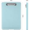 imageSooez Clipboard with Storage Plastic Storage Clipboard with Low Profile Clip Heavy Duty Nursing Clipboards Foldable Coaches Clipboard Case for Work Kids Teacher Must Haves Office School SuppliesAhaze Blue