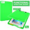 imageSooez Clipboard with Storage Plastic Storage Clipboard with Low Profile Clip Heavy Duty Nursing Clipboards Foldable Coaches Clipboard Case for Work Kids Teacher Must Haves Office School SuppliesAgreen