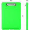 imageSooez Clipboard with Storage Plastic Storage Clipboard with Low Profile Clip Heavy Duty Nursing Clipboards Foldable Coaches Clipboard Case for Work Kids Teacher Must Haves Office School SuppliesAgreen