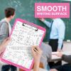 imageSooez Clipboard with Storage Plastic Storage Clipboard with Low Profile Clip Heavy Duty Nursing Clipboards Foldable Coaches Clipboard Case for Work Kids Teacher Must Haves Office School SuppliesArose Pink