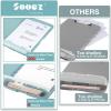 imageSooez Clipboards with Storage High Capacity Clip Boards 85x11 with Storage Heavy Duty Nursing Clipboard Folder Plastic Clipboard with Pen Holder for Women Teachers Work School ampamp Office SuppliesHaze Blue