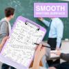 imageSooez Clipboards with Storage High Capacity Clip Boards 85x11 with Storage Heavy Duty Nursing Clipboard Folder Plastic Clipboard with Pen Holder for Women Teachers Work School ampamp Office SuppliesLight Purple