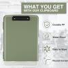 imageSooez Clipboards with Storage High Capacity Clip Boards 85x11 with Storage Heavy Duty Nursing Clipboard Folder Plastic Clipboard with Pen Holder for Women Teachers Work School ampamp Office SuppliesSage Green With Black Clip