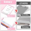 imageSooez Clipboards with Storage High Capacity Clip Boards 85x11 with Storage Heavy Duty Nursing Clipboard Folder Plastic Clipboard with Pen Holder for Women Teachers Work School ampamp Office SuppliesLight Pink