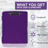 imageSooez Clipboards with Storage High Capacity Clip Boards 85x11 with Storage Heavy Duty Nursing Clipboard Folder Plastic Clipboard with Pen Holder for Women Teachers Work School ampamp Office SuppliesDark Purple With Black Clip