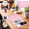 imageSooez Clipboards with Storage High Capacity Clip Boards 85x11 with Storage Heavy Duty Nursing Clipboard Folder Plastic Clipboard with Pen Holder for Women Teachers Work School ampamp Office SuppliesPink With Rose Gold Clip