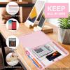 imageSooez Clipboards with Storage High Capacity Clip Boards 85x11 with Storage Heavy Duty Nursing Clipboard Folder Plastic Clipboard with Pen Holder for Women Teachers Work School ampamp Office SuppliesLight Pink