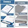 imageSooez Clipboards with Storage High Capacity Clip Boards 85x11 with Storage Heavy Duty Nursing Clipboard Folder Plastic Clipboard with Pen Holder for Women Teachers Work School ampamp Office SuppliesGray Blue With Black Clip