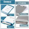imageSooez Clipboards with Storage High Capacity Clip Boards 85x11 with Storage Heavy Duty Nursing Clipboard Folder Plastic Clipboard with Pen Holder for Women Teachers Work School ampamp Office SuppliesGrey Blue