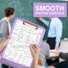 imageSooez Clipboards with Storage High Capacity Clip Boards 85x11 with Storage Heavy Duty Nursing Clipboard Folder Plastic Clipboard with Pen Holder for Women Teachers Work School ampamp Office SuppliesLight Purple With Rose Gold Clip