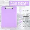 imageSooez Clipboards with Storage High Capacity Clip Boards 85x11 with Storage Heavy Duty Nursing Clipboard Folder Plastic Clipboard with Pen Holder for Women Teachers Work School ampamp Office SuppliesLight Purple